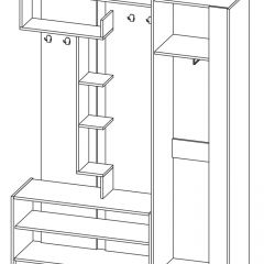 Прихожая Марица Модульная (ЯШ темный/ светлый) в Кунгуре - kungur.mebel24.online | фото 3