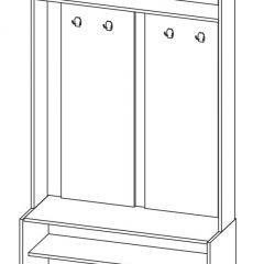 Прихожая Марица Модульная (ЯШ темный/ светлый) в Кунгуре - kungur.mebel24.online | фото 4