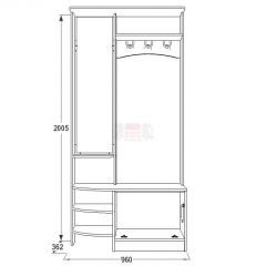 Прихожая Саша - 13 в Кунгуре - kungur.mebel24.online | фото 2