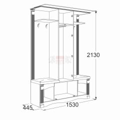 Прихожая Саша - 17 в Кунгуре - kungur.mebel24.online | фото 2