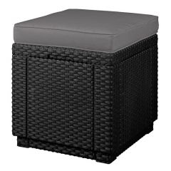 Пуфик Куб с подушкой (Cube with cushion) графит - прохладный серый в Кунгуре - kungur.mebel24.online | фото 1