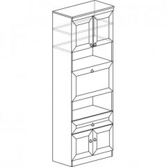 Шкаф барный №605 Инна Денвер темный в Кунгуре - kungur.mebel24.online | фото 2