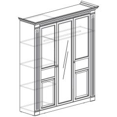 Шкаф 3-х дверный №180 "Лючия" Дуб оксфорд в Кунгуре - kungur.mebel24.online | фото 2