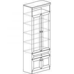 Шкаф для посуды №612 "Инна" Денвер светлый в Кунгуре - kungur.mebel24.online | фото 4