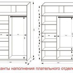Шкаф-купе 1400 серии SOFT D8+D2+B2+PL4 (2 ящика+F обр.штанга) профиль «Капучино» в Кунгуре - kungur.mebel24.online | фото 9