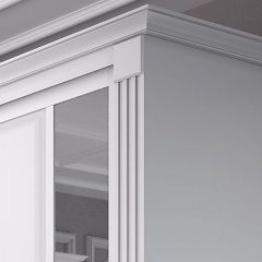 Шкаф-купе 2450 серии NEW CLASSIC K6Z+K1+K6+B22+PL2 (по 2 ящика лев/прав+1 штанга+1 полка) профиль «Капучино» в Кунгуре - kungur.mebel24.online | фото 4