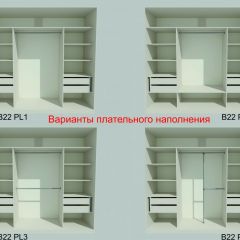 Шкаф-купе 2450 серии NEW CLASSIC K6Z+K1+K6+B22+PL2 (по 2 ящика лев/прав+1 штанга+1 полка) профиль «Капучино» в Кунгуре - kungur.mebel24.online | фото 6