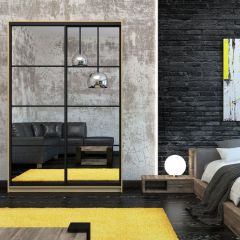 Шкаф-купе Лофт 1600 Шк16-60 (Дуб Сонома) в Кунгуре - kungur.mebel24.online | фото 9