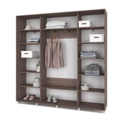 МАРТИН Шкаф-купе с зеркалами Шимо темный (2200*450) М423 в Кунгуре - kungur.mebel24.online | фото 2