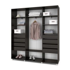 МАРТИН Шкаф-купе с зеркалами Венге (2200*450) М423 в Кунгуре - kungur.mebel24.online | фото 4