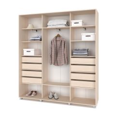 МАРТИН Шкаф-купе с зеркалом Млечный дуб (2200*450) М422 в Кунгуре - kungur.mebel24.online | фото 4