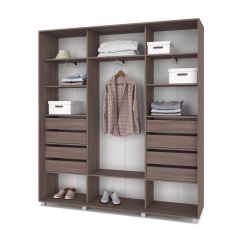 МАРТИН Шкаф-купе с зеркалом Шимо темный (2200*450) М422 в Кунгуре - kungur.mebel24.online | фото 4