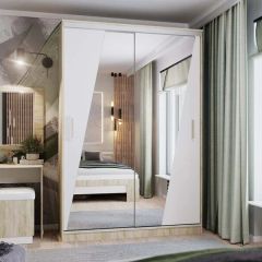 Шкаф-купе ПШ-2.9 1500 Фасад Норд (Дуб сонома/Белый жемчуг) в Кунгуре - kungur.mebel24.online | фото