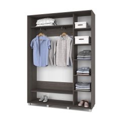 РОЛАНД Шкаф-купе Анкор темный (450*1600) Р461 в Кунгуре - kungur.mebel24.online | фото 3