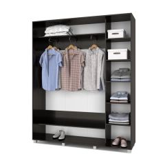 РОЛАНД Шкаф-купе с зеркалами Венге (450*1800) Р483 в Кунгуре - kungur.mebel24.online | фото 2