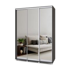 РОЛАНД Шкаф-купе с зеркалами Венге (600*1600) Р663 в Кунгуре - kungur.mebel24.online | фото