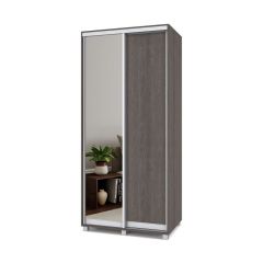 РОЛАНД Шкаф-купе с зеркалом Анкор темный (450*1000) Р402 в Кунгуре - kungur.mebel24.online | фото 2
