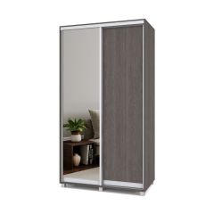 РОЛАНД Шкаф-купе с зеркалом Анкор темный (450*1200) Р422 в Кунгуре - kungur.mebel24.online | фото