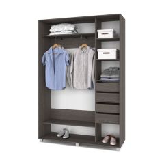 РОЛАНД Шкаф-купе с зеркалом Анкор темный (450*1200) Р422 в Кунгуре - kungur.mebel24.online | фото 4