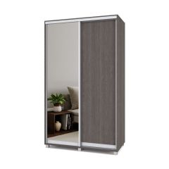 РОЛАНД Шкаф-купе с зеркалом Анкор темный (450*1300) Р432 в Кунгуре - kungur.mebel24.online | фото