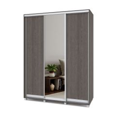 РОЛАНД Шкаф-купе с зеркалом Анкор темный (450*1700) Р472 в Кунгуре - kungur.mebel24.online | фото 2
