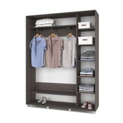 РОЛАНД Шкаф-купе с зеркалом Анкор темный (450*1700) Р472 в Кунгуре - kungur.mebel24.online | фото 3