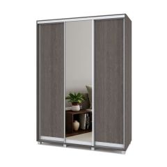 РОЛАНД Шкаф-купе с зеркалом Анкор темный (600*1600) Р662 в Кунгуре - kungur.mebel24.online | фото