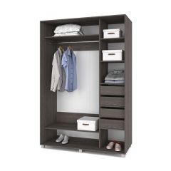 РОЛАНД Шкаф-купе с зеркалом Анкор темный (600*1800) Р682 в Кунгуре - kungur.mebel24.online | фото 4