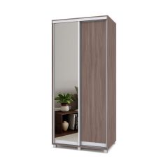 РОЛАНД Шкаф-купе с зеркалом Шимо темный (450*1000) Р402 в Кунгуре - kungur.mebel24.online | фото 2
