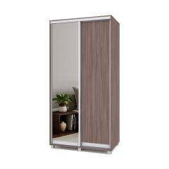 РОЛАНД Шкаф-купе с зеркалом Шимо темный (450*1100) Р412 в Кунгуре - kungur.mebel24.online | фото 2