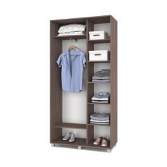 РОЛАНД Шкаф-купе с зеркалом Шимо темный (450*1100) Р412 в Кунгуре - kungur.mebel24.online | фото 3