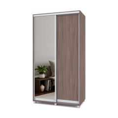 РОЛАНД Шкаф-купе с зеркалом Шимо темный (450*1200) Р422 в Кунгуре - kungur.mebel24.online | фото 2