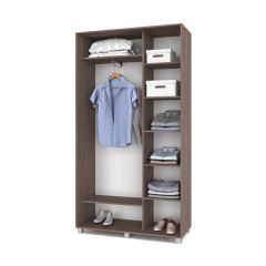 РОЛАНД Шкаф-купе с зеркалом Шимо темный (450*1200) Р422 в Кунгуре - kungur.mebel24.online | фото 3
