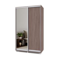 РОЛАНД Шкаф-купе с зеркалом Шимо темный (450*1300) Р432 в Кунгуре - kungur.mebel24.online | фото 2