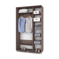 РОЛАНД Шкаф-купе с зеркалом Шимо темный (450*1300) Р432 в Кунгуре - kungur.mebel24.online | фото 3