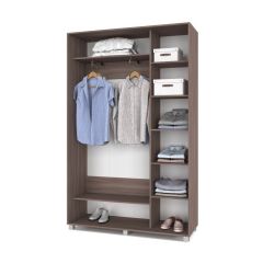 РОЛАНД Шкаф-купе с зеркалом Шимо темный (450*1400) Р442 в Кунгуре - kungur.mebel24.online | фото 3