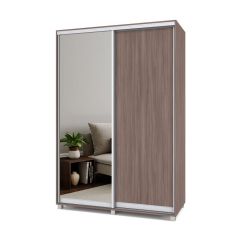 РОЛАНД Шкаф-купе с зеркалом Шимо темный (450*1500) Р452 в Кунгуре - kungur.mebel24.online | фото 2