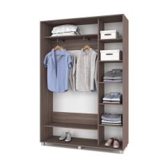 РОЛАНД Шкаф-купе с зеркалом Шимо темный (450*1500) Р452 в Кунгуре - kungur.mebel24.online | фото 3