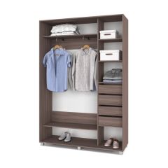 РОЛАНД Шкаф-купе с зеркалом Шимо темный (450*1500) Р452 в Кунгуре - kungur.mebel24.online | фото 5