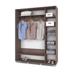 РОЛАНД Шкаф-купе с зеркалом Шимо темный (450*1700) Р472 в Кунгуре - kungur.mebel24.online | фото 2