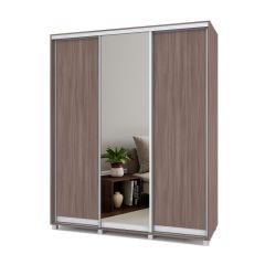 РОЛАНД Шкаф-купе с зеркалом Шимо темный (450*1800) Р482 в Кунгуре - kungur.mebel24.online | фото