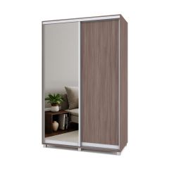 РОЛАНД Шкаф-купе с зеркалом Шимо темный (600*1400) Р642 в Кунгуре - kungur.mebel24.online | фото