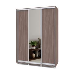 РОЛАНД Шкаф-купе с зеркалом Шимо темный (600*1700) Р672 в Кунгуре - kungur.mebel24.online | фото