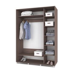 РОЛАНД Шкаф-купе с зеркалом Шимо темный (600*1700) Р672 в Кунгуре - kungur.mebel24.online | фото 2