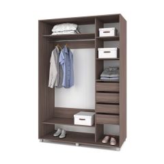 РОЛАНД Шкаф-купе с зеркалом Шимо темный (600*1700) Р672 в Кунгуре - kungur.mebel24.online | фото 4