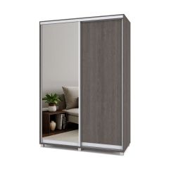 РОЛАНД Шкаф-купе зеркалом Анкор темный (600*1500) Р652 в Кунгуре - kungur.mebel24.online | фото