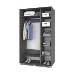 РОЛАНД Шкаф-купе зеркалом Камень темный (600*1500) Р652 в Кунгуре - kungur.mebel24.online | фото 2