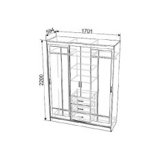 Шкаф-купе ШКП 1 (Венге/Ясень Анкор светлый) в Кунгуре - kungur.mebel24.online | фото 3