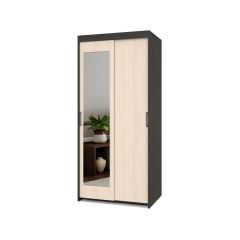 ТОМАС Шкаф-купе с зеркалом Венге/Млечный дуб Т22 в Кунгуре - kungur.mebel24.online | фото