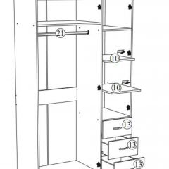 Шкаф Лофт 3-х створчатый в Кунгуре - kungur.mebel24.online | фото 6